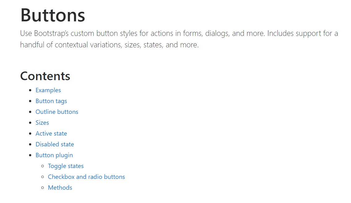 Bootstrap buttons  formal  information