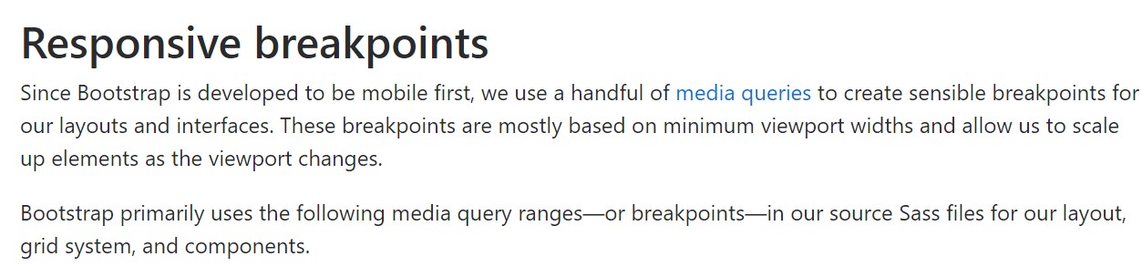 Bootstrap breakpoints  main documentation
