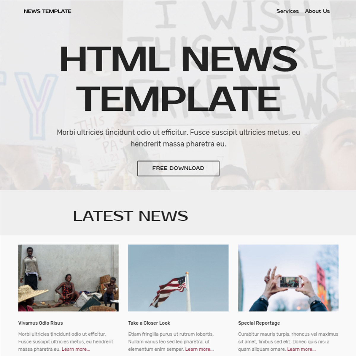 HTML5 Bootstrap News Themes