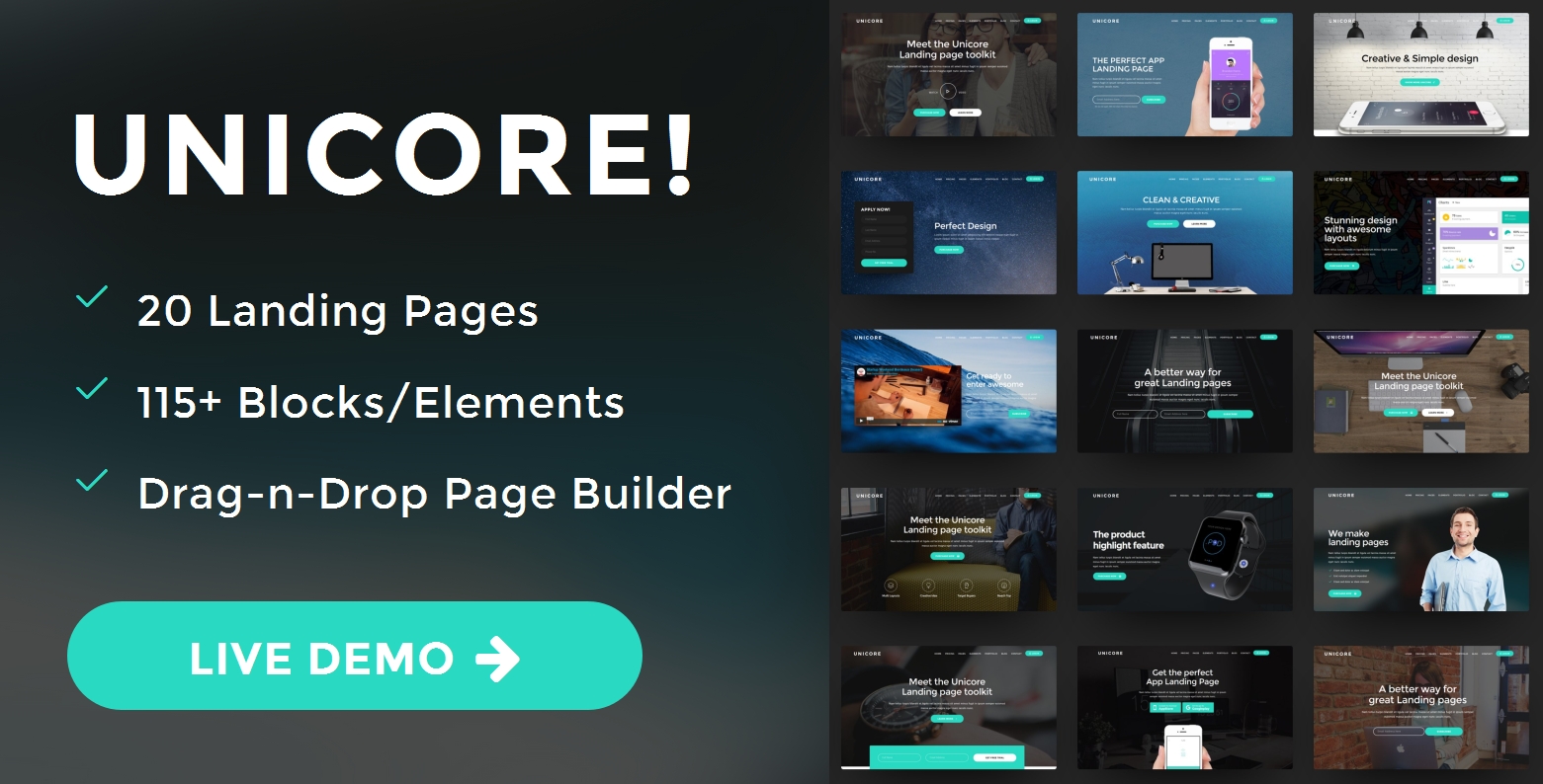 Premium Bootstrap Landing Page Theme Builder