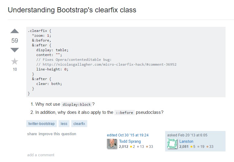  Learning about Bootstrap's clearfix class